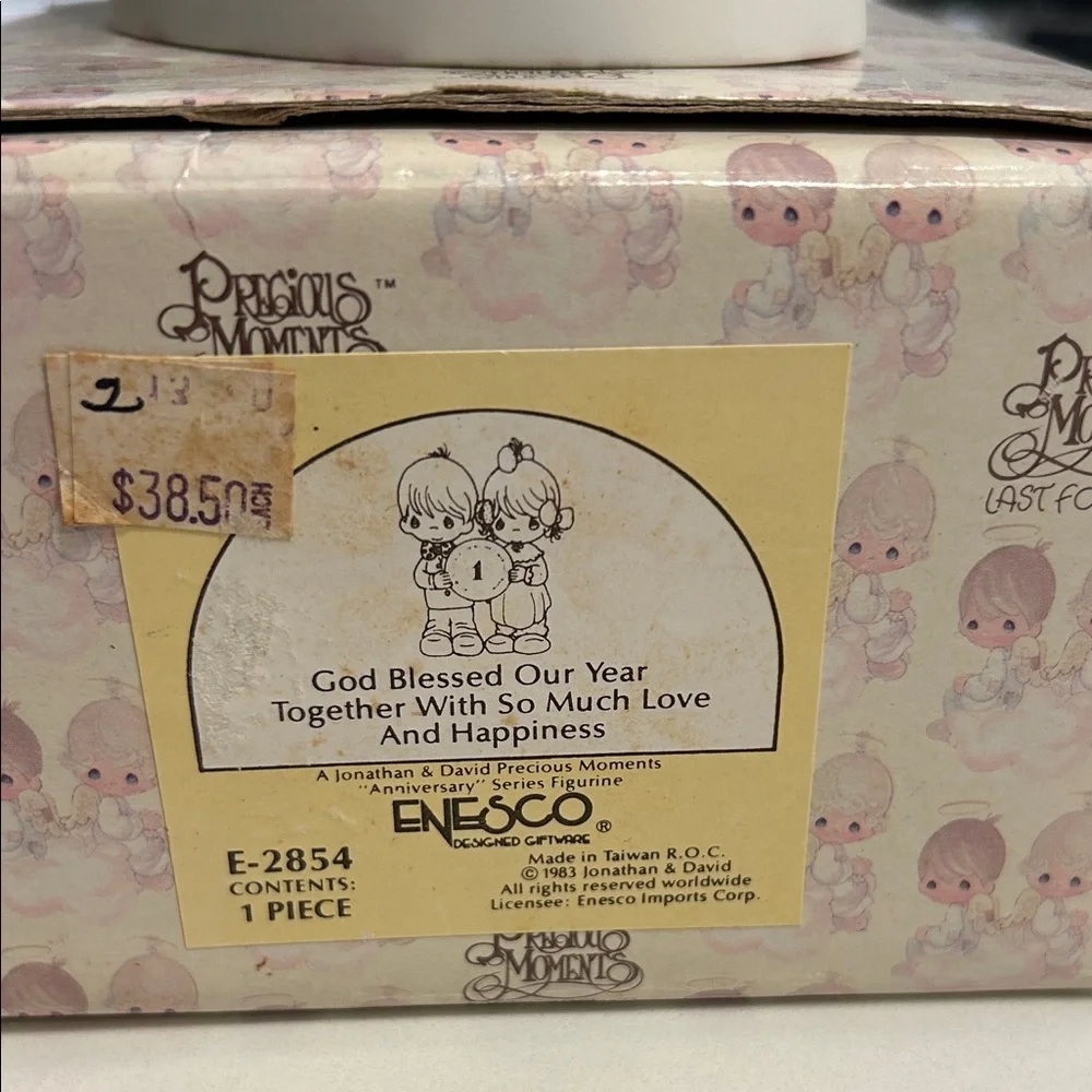 Precious Moments 1 Year Cream and Pink
